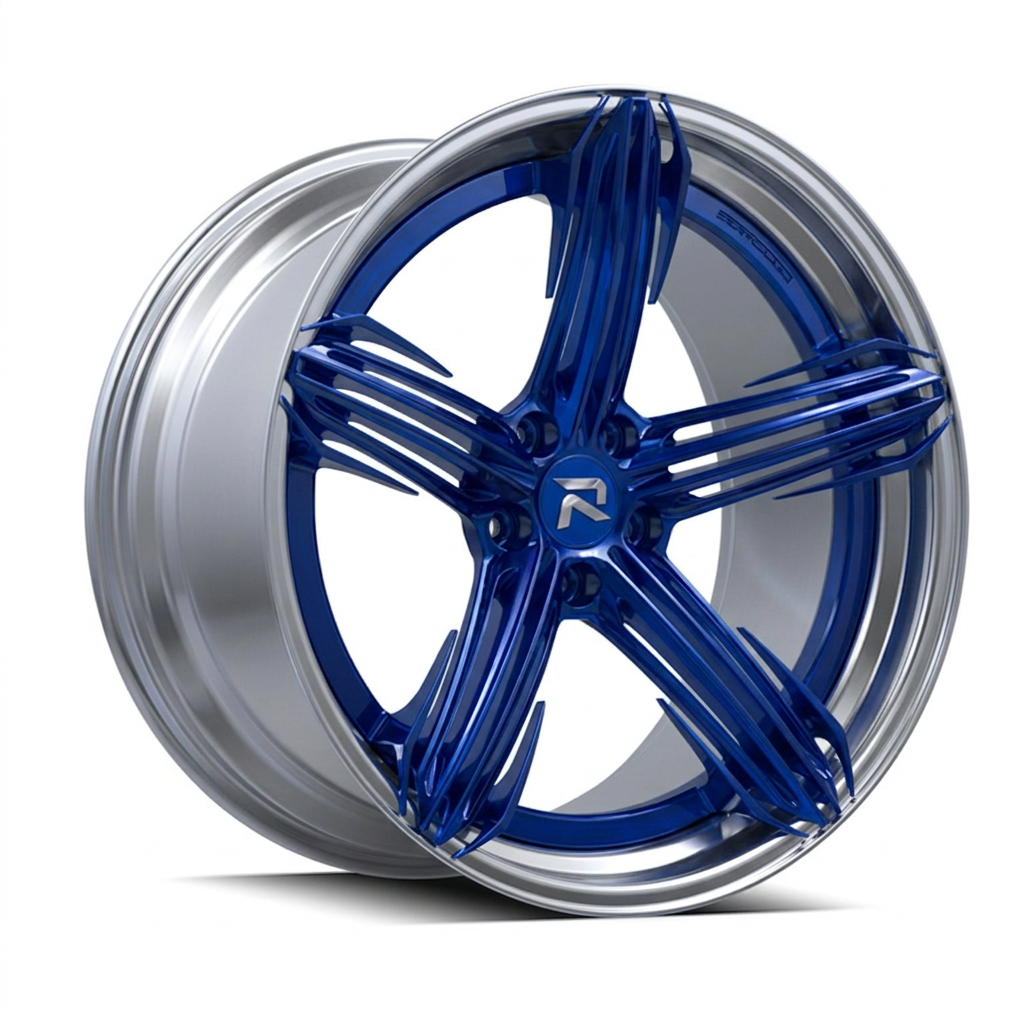 RZR CIV forged wheel — Candy Blue / Polished Lip