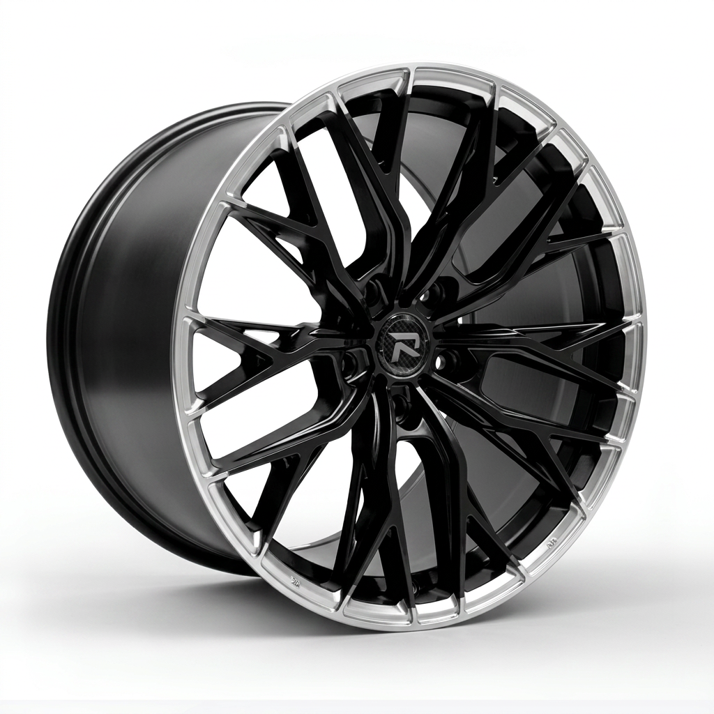RZR CLV forged wheel — Gloss Black / Polished Lip