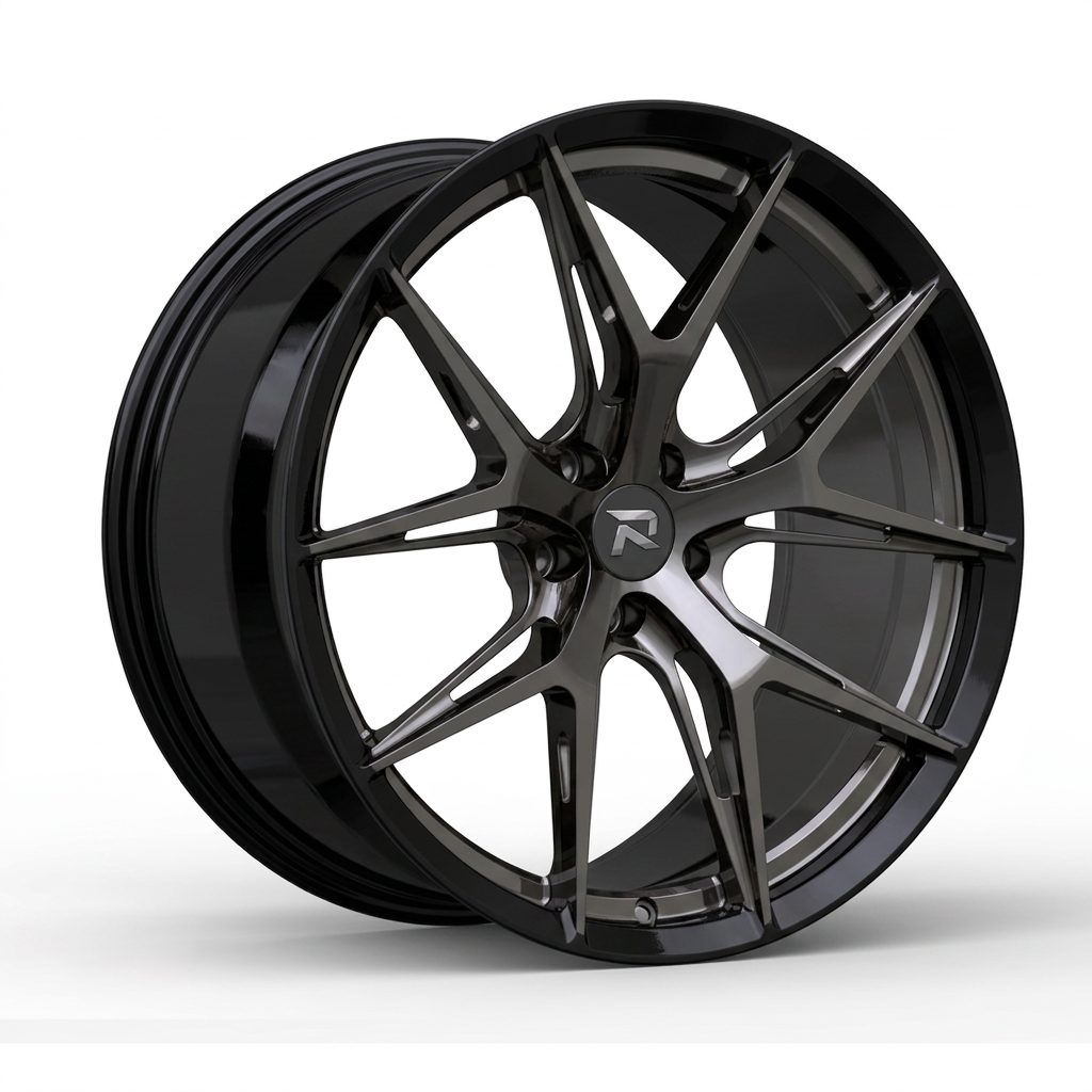 RZR CXCVII forged wheel — Smoked Chrome / Gloss Black