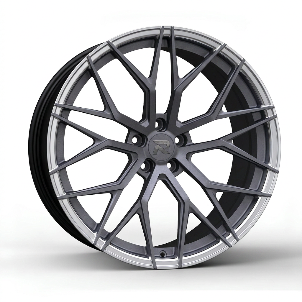 RZR CXXIX forged wheel — Frozen Grey Matte / Polished Lip
