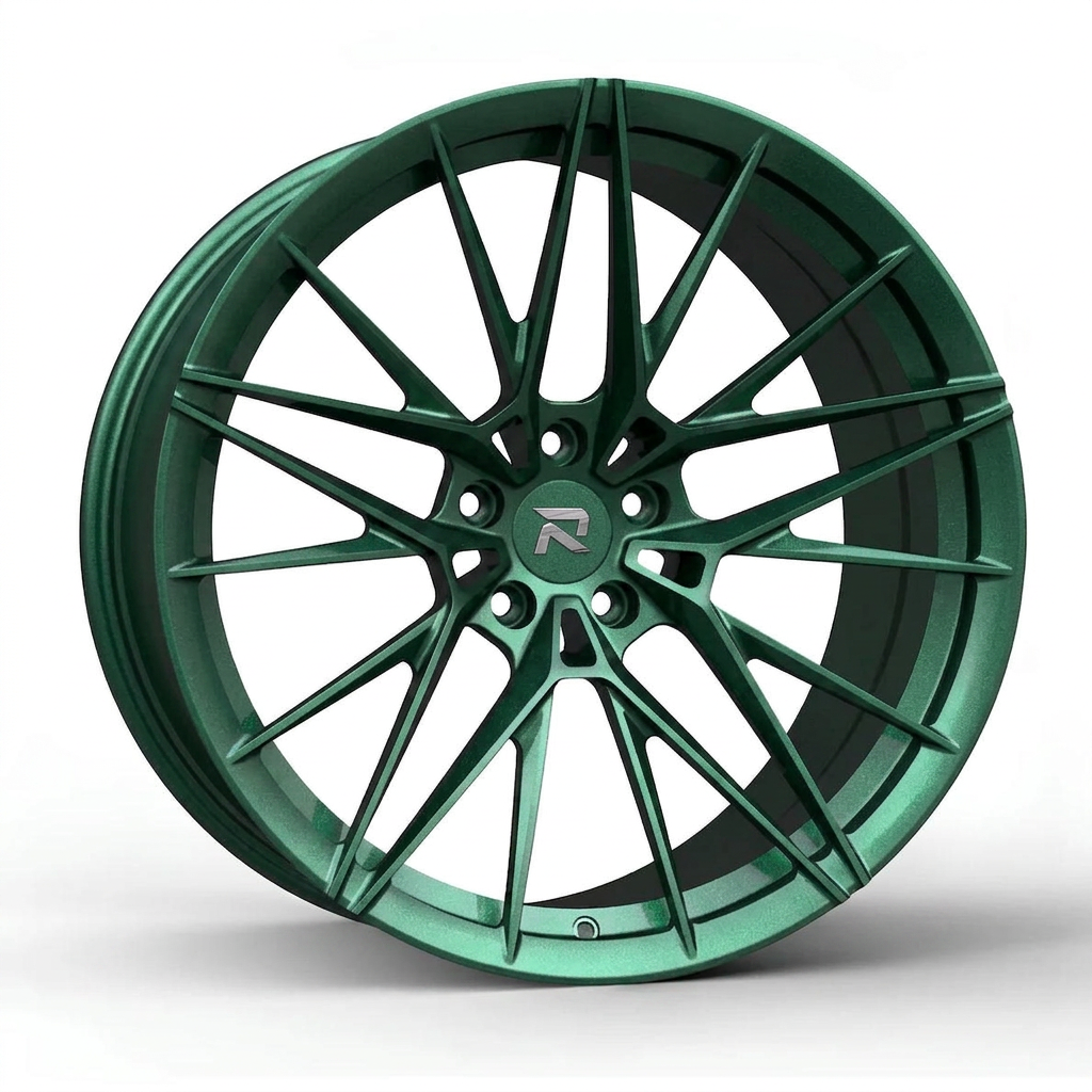 RZR CLXXXVII forged wheel — Satin Emerald Metallic