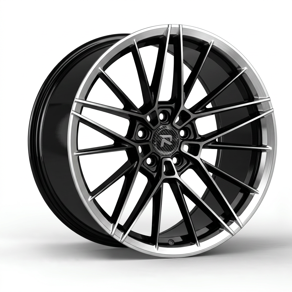 RZR CLVIII forged wheel — Gloss Black / Polished Lip