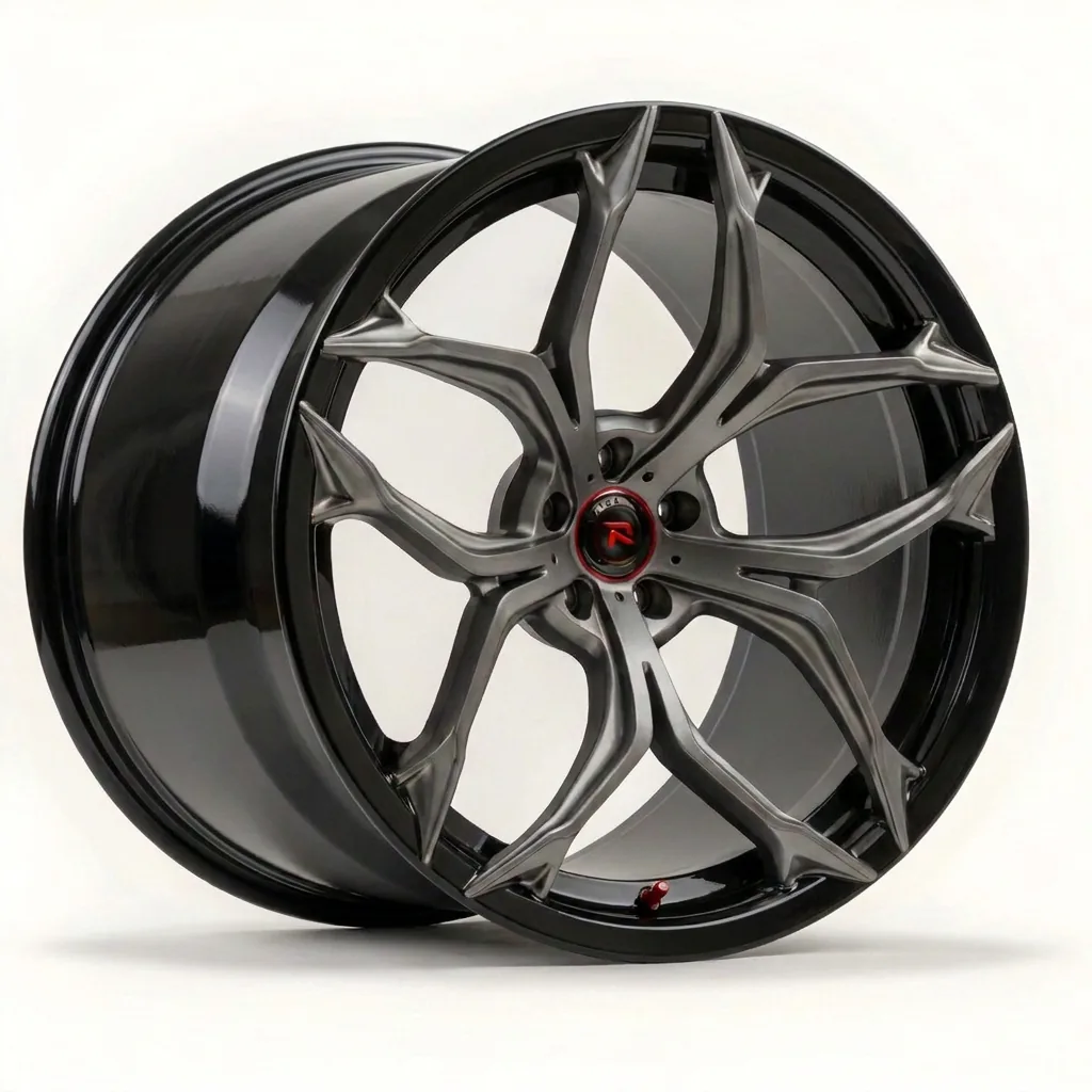 RZR XV forged wheel — Gunmetal / Gloss Black Lip