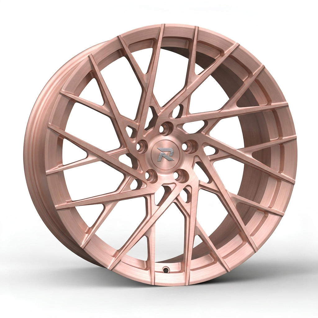 RZR CXV forged wheel — Brushed Rose Gold