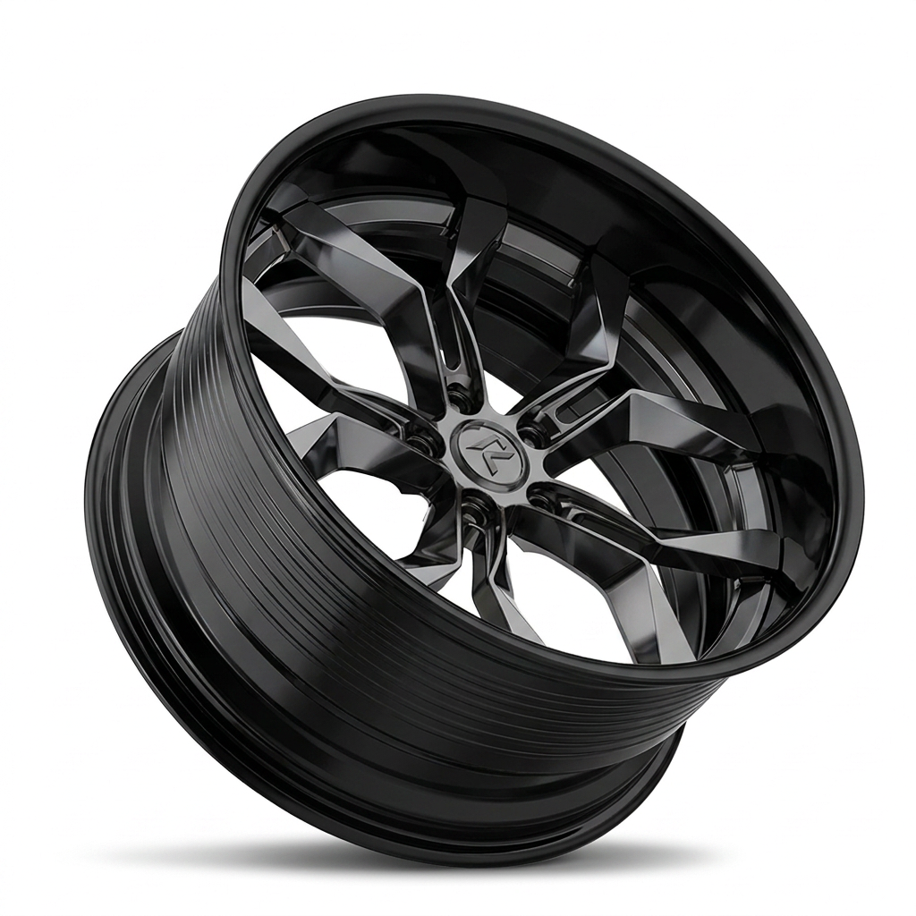 RZR LIX forged wheel — Smoked Chrome / Gloss Black