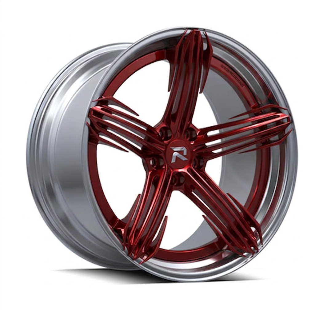 RZR CIV forged wheel — Candy Red / Polished Lip