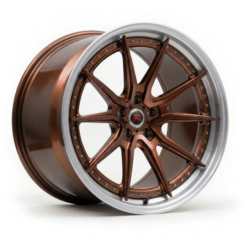 RZR XXIX forged wheel — Gloss Bronze / Polished Lip