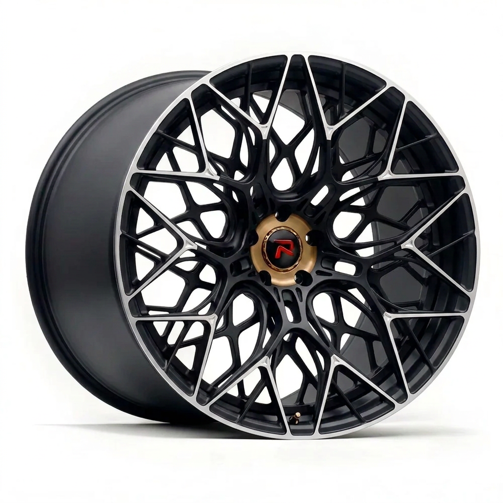 RZR LIII forged wheel — Matte Black / Milled Edges