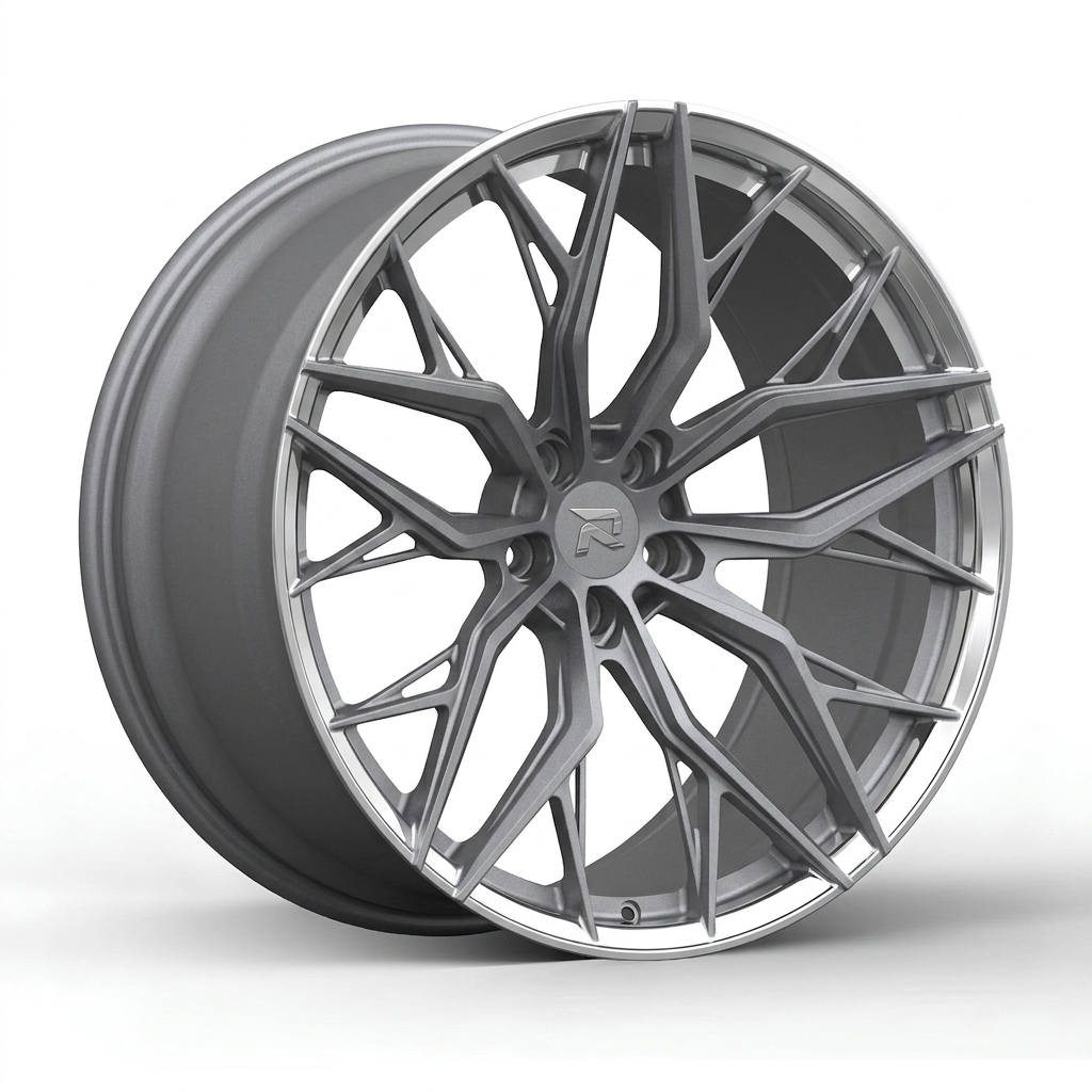 RZR CLXV forged wheel — Frozen Grey Matte / Polished Lip