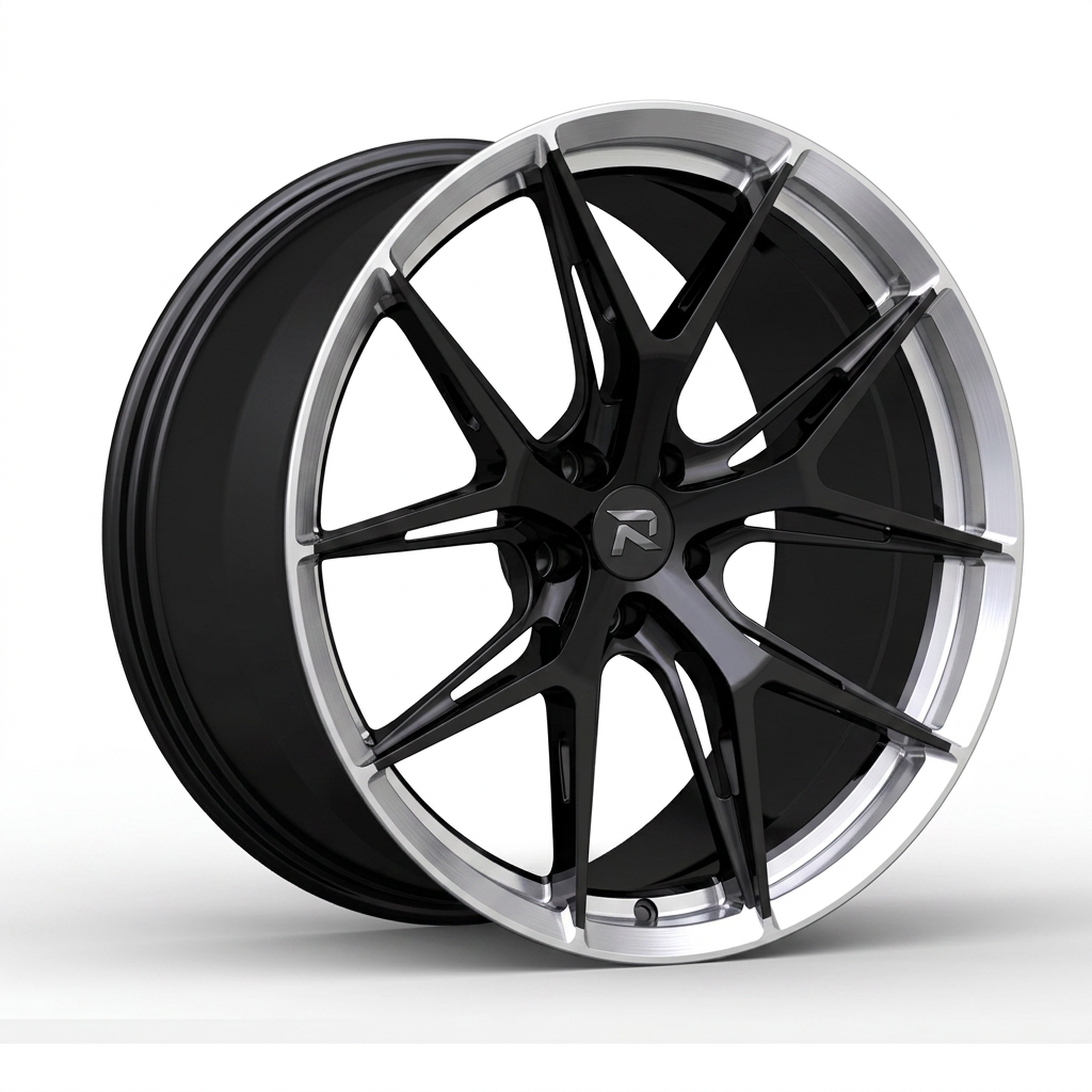 RZR CXCVII forged wheel — Gloss Black / Polished Lip