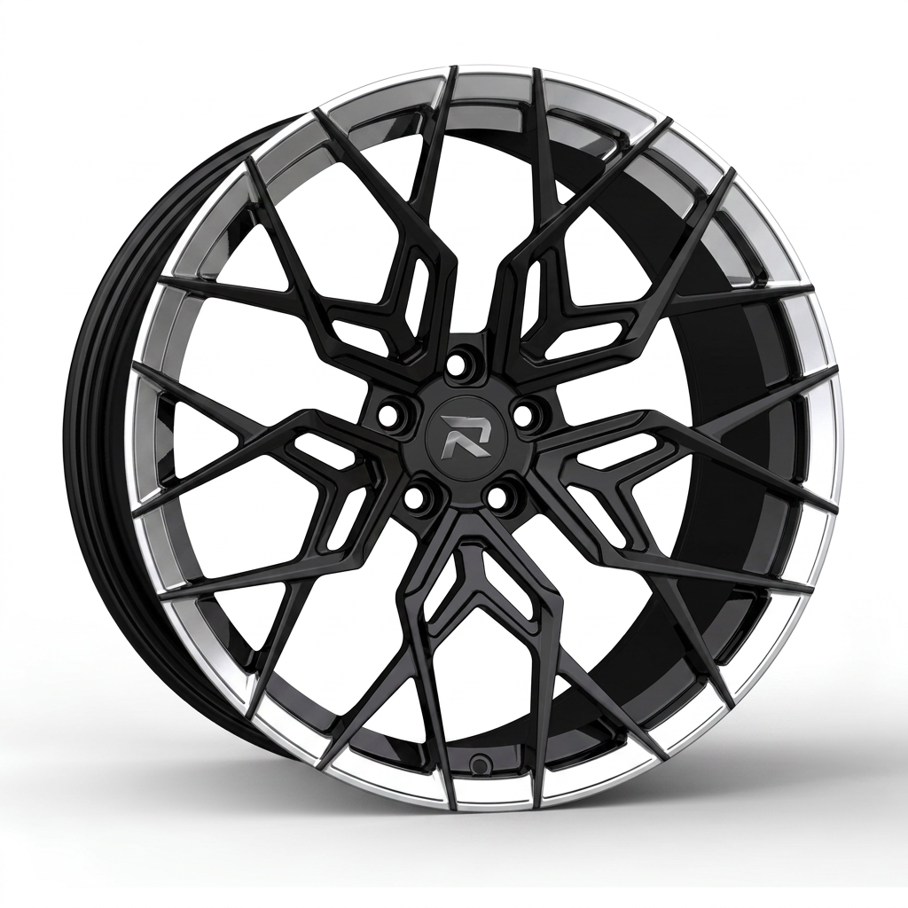 RZR CLXXI forged wheel — Gloss Black / Polished Lip