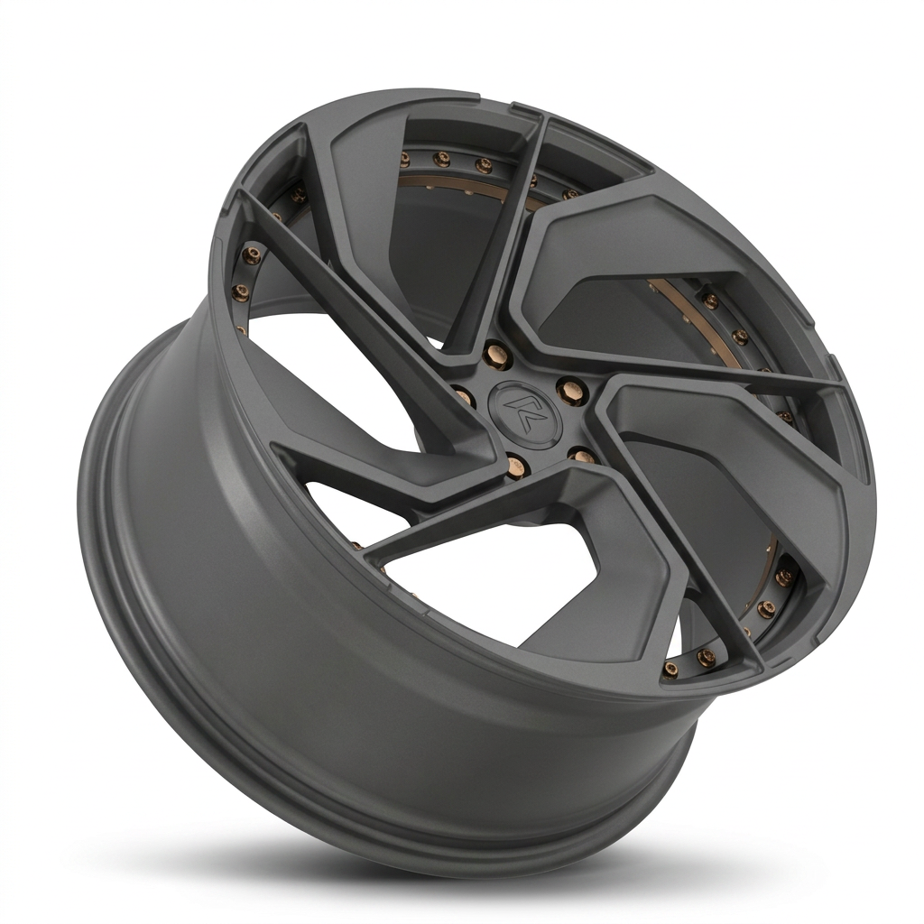 RZR LXXXI forged wheel — Matte Anthracite / Bronze Hardware