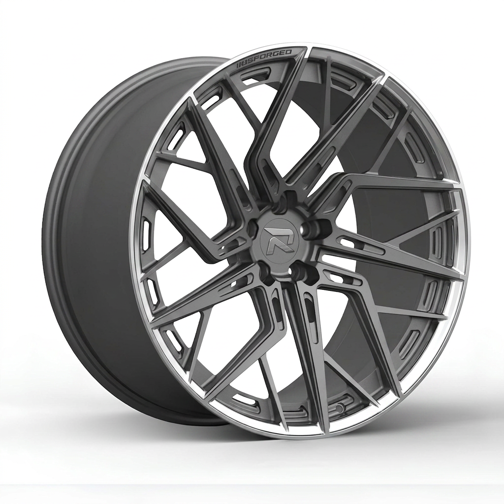 RZR CLIV forged wheel — Frozen Grey Matte / Polished Lip