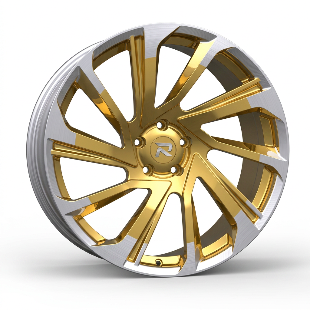 RZR CLIX forged wheel — Gloss Gold / Machined Lip