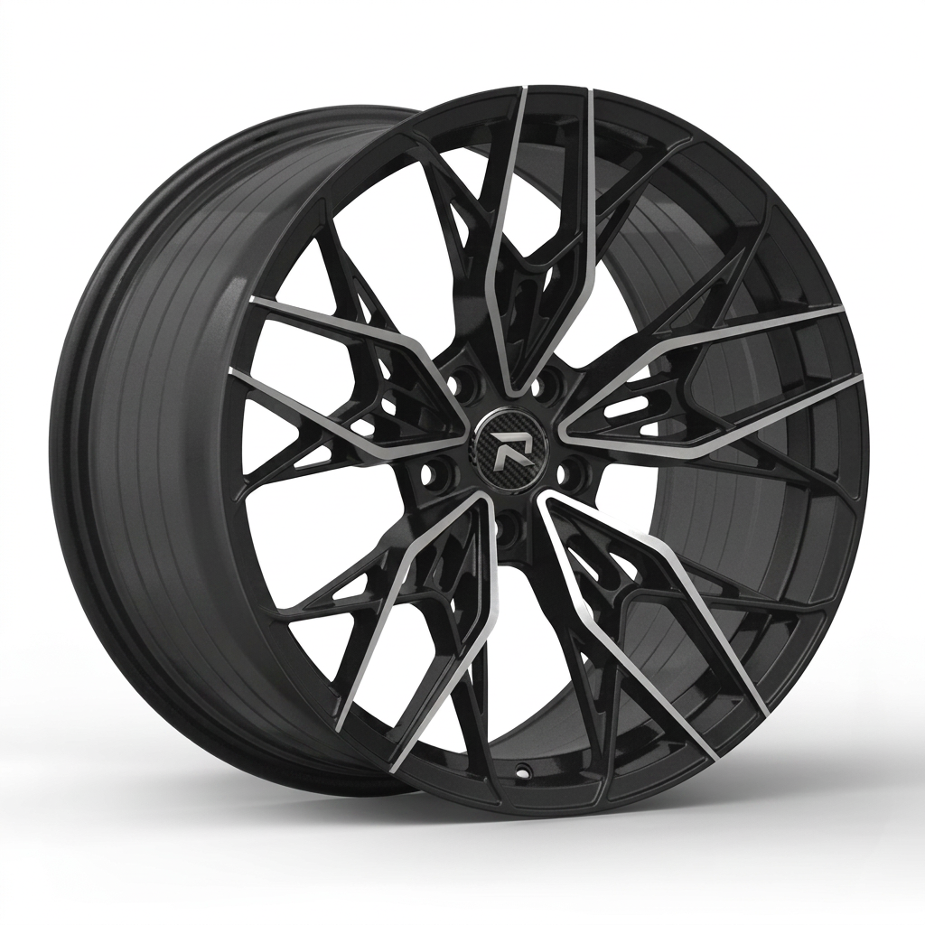 RZR CXXXVII forged wheel — Matte Black / Milled Edges