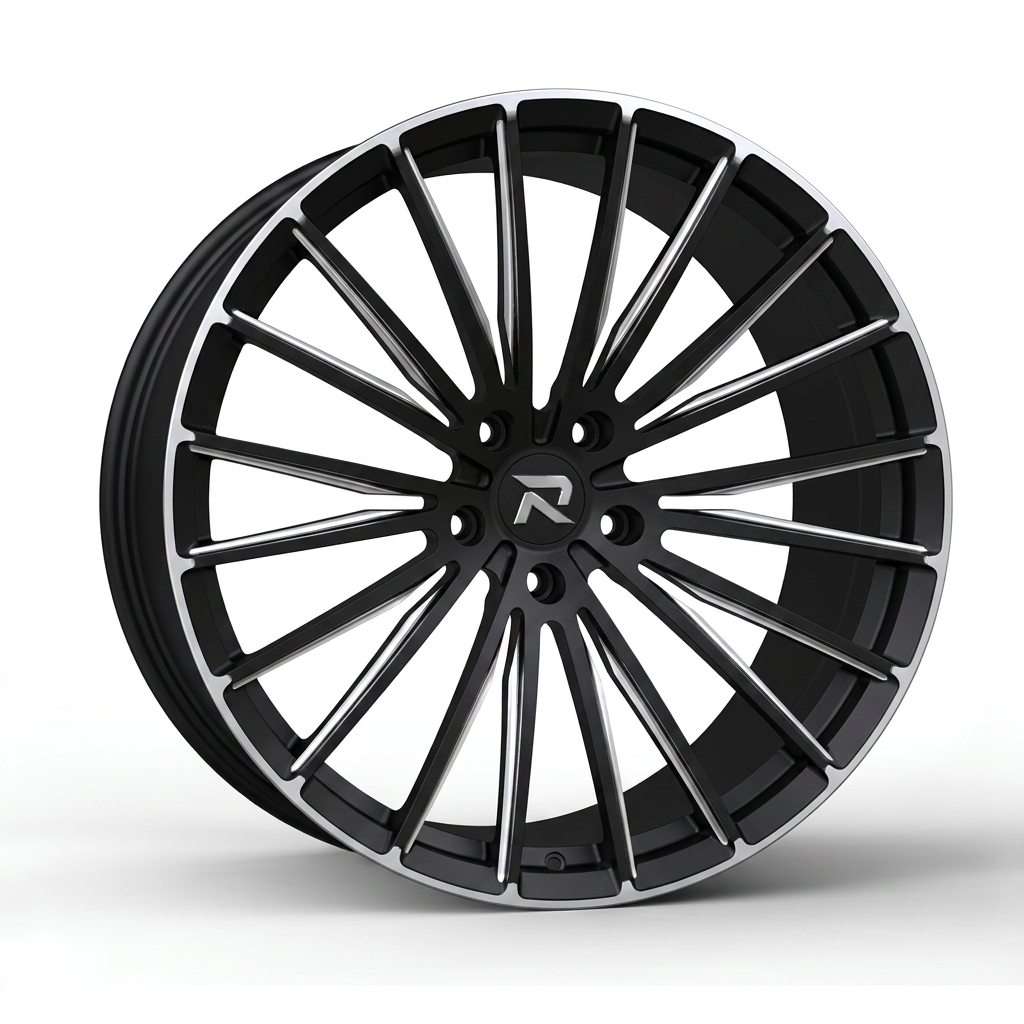 RZR CXXX forged wheel — Matte Black / Milled Edges