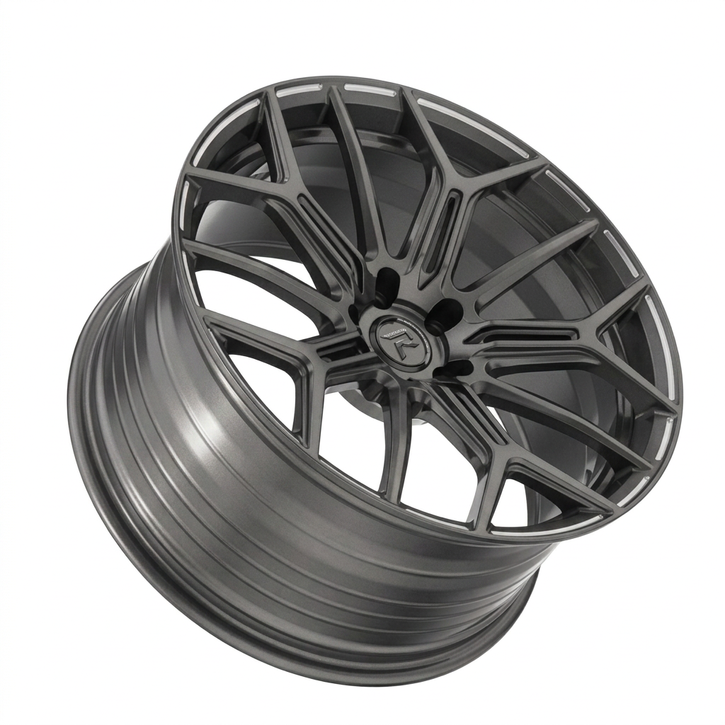 RZR LXXXVI forged wheel — Satin Titanium Grey