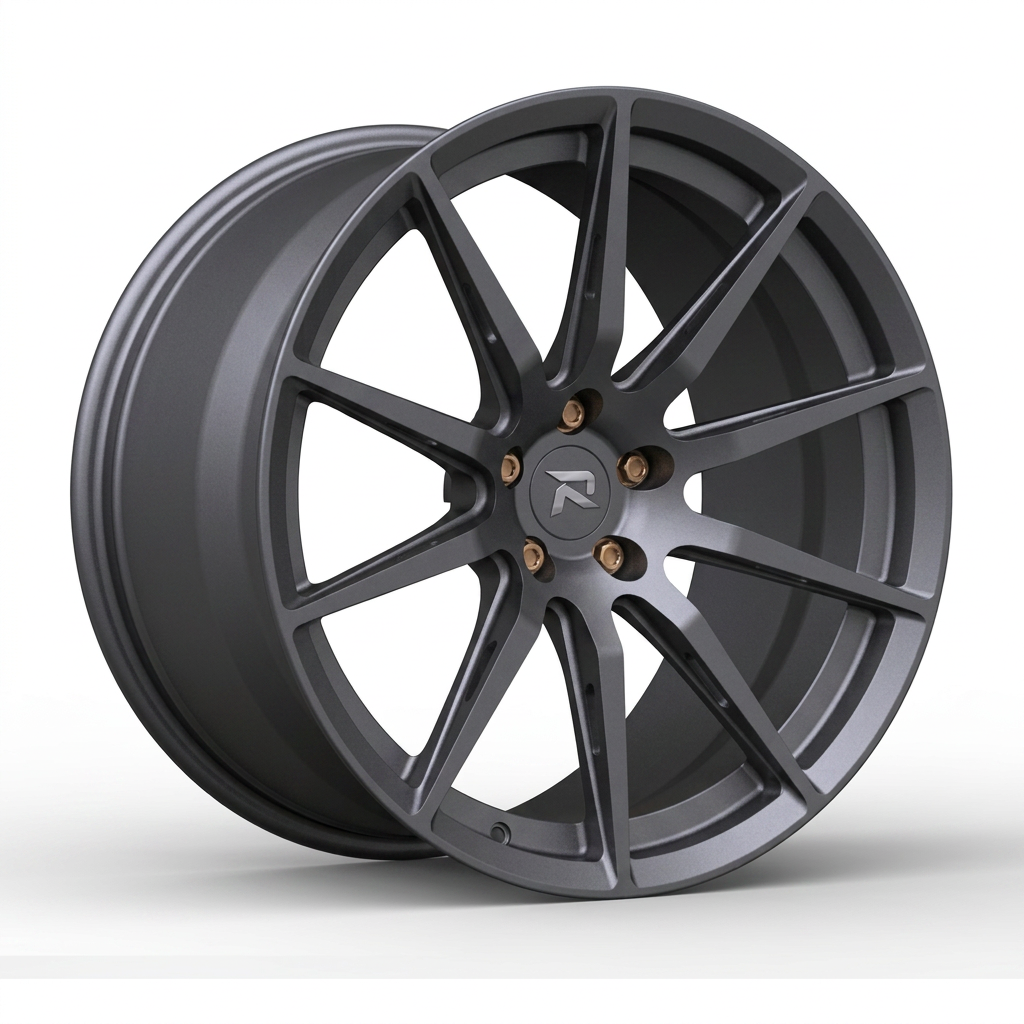 RZR CXCVIII forged wheel — Matte Anthracite / Bronze Hardware