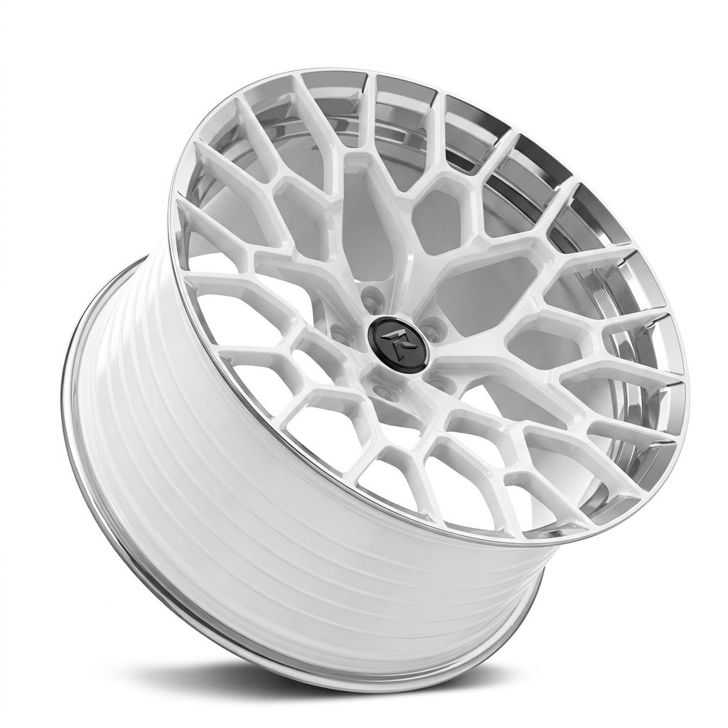 RZR LXXXIII forged wheel — Gloss White / Polished Lip