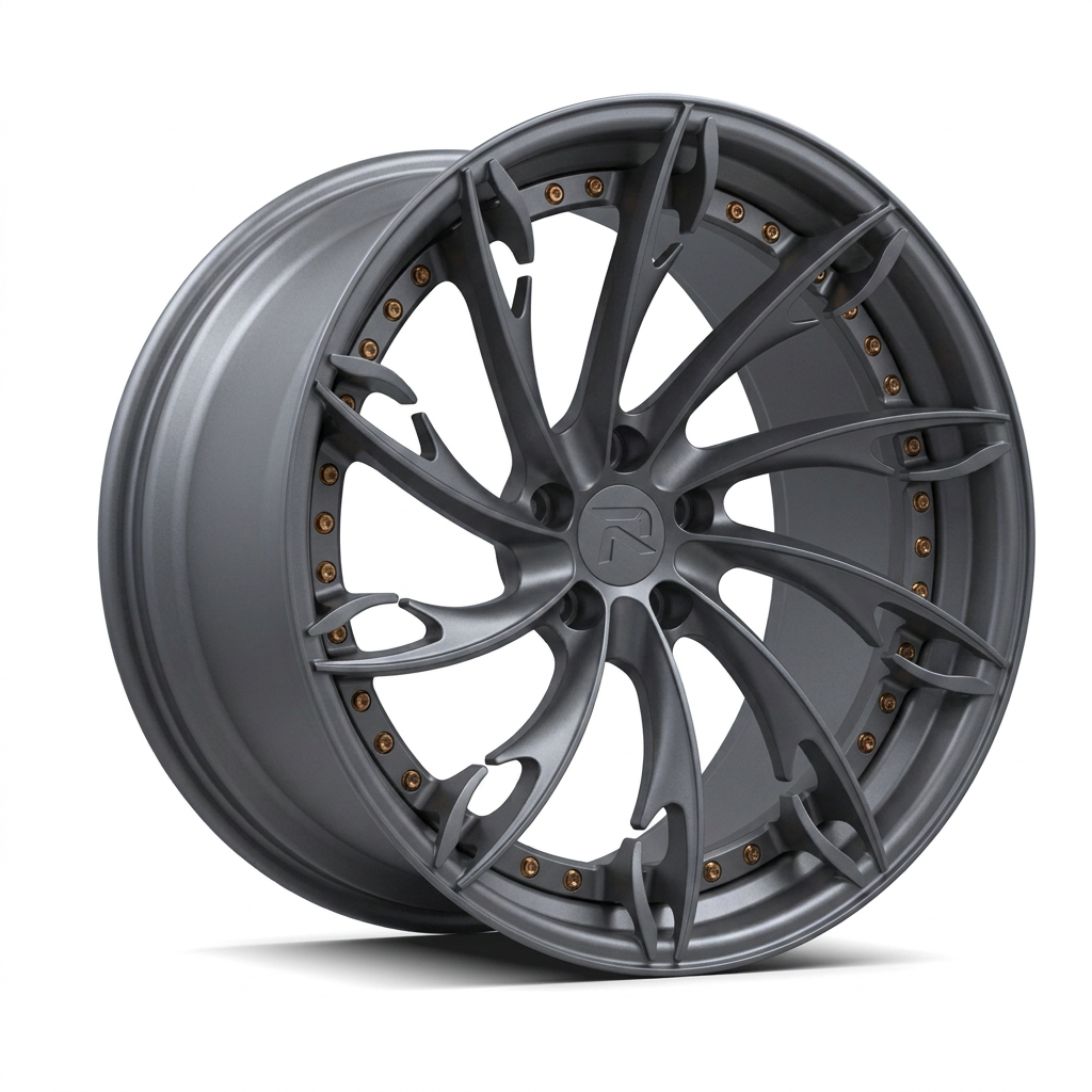 RZR CV forged wheel — Matte Anthracite / Bronze Hardware