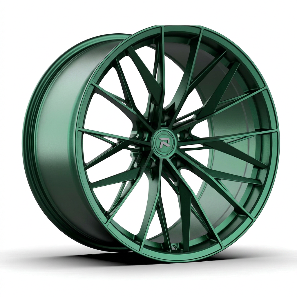 RZR CXXXVI forged wheel — Satin Emerald Metallic