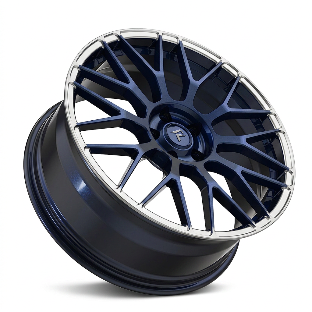 RZR LXXXIX forged wheel — Midnight Blue Pearl / Polished Lip