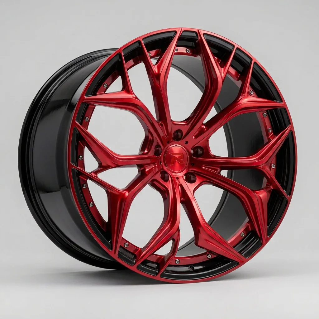 RZR XIX bespoke finish — Candy Red / Gloss Black Lip