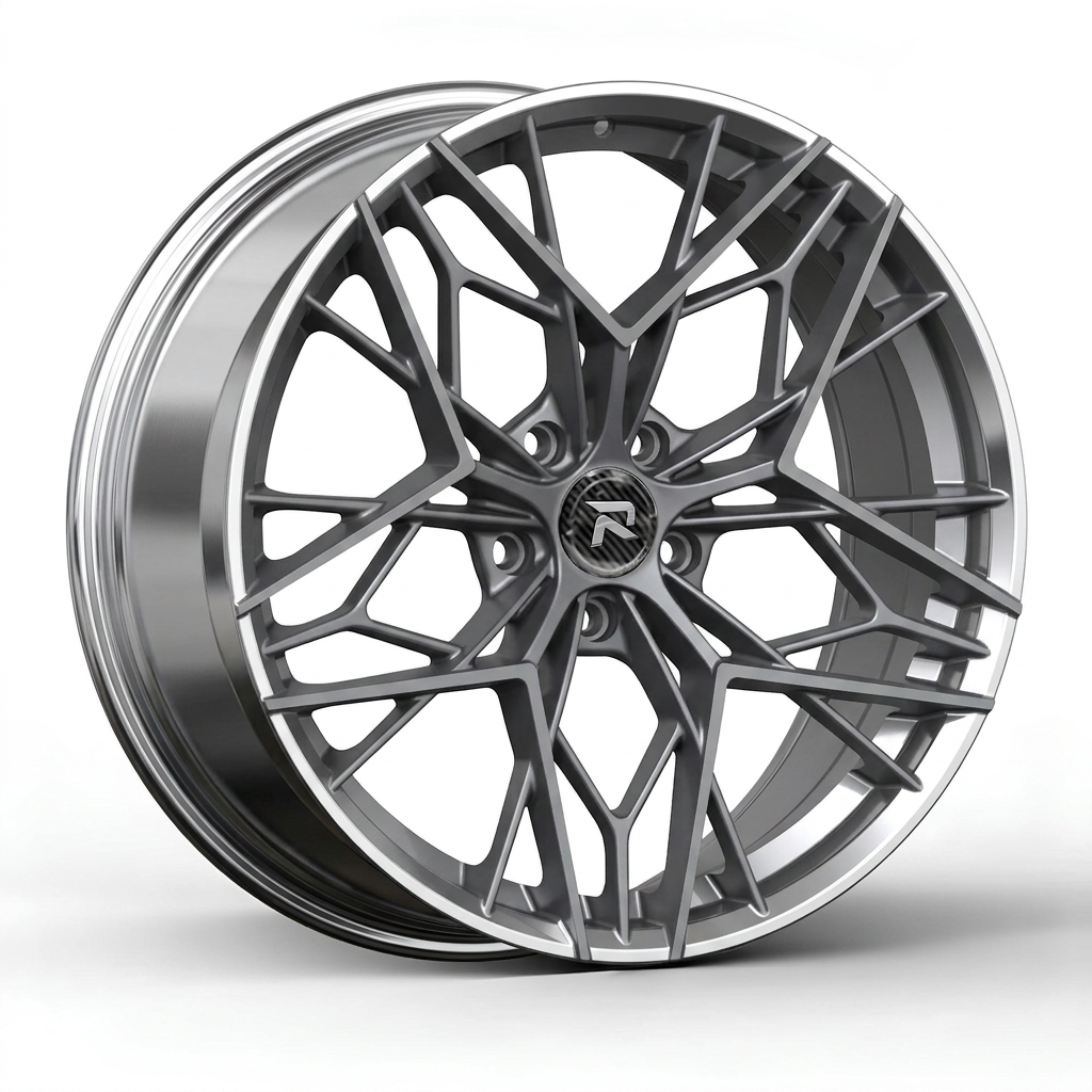 RZR CLVI forged wheel — Frozen Grey Matte / Polished Lip