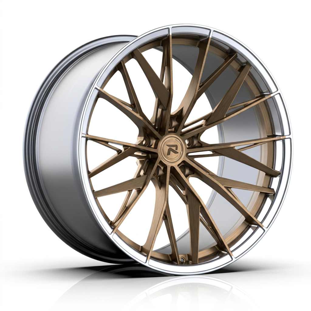 RZR CXXXVI forged wheel — Brushed Bronze / Polished Lip
