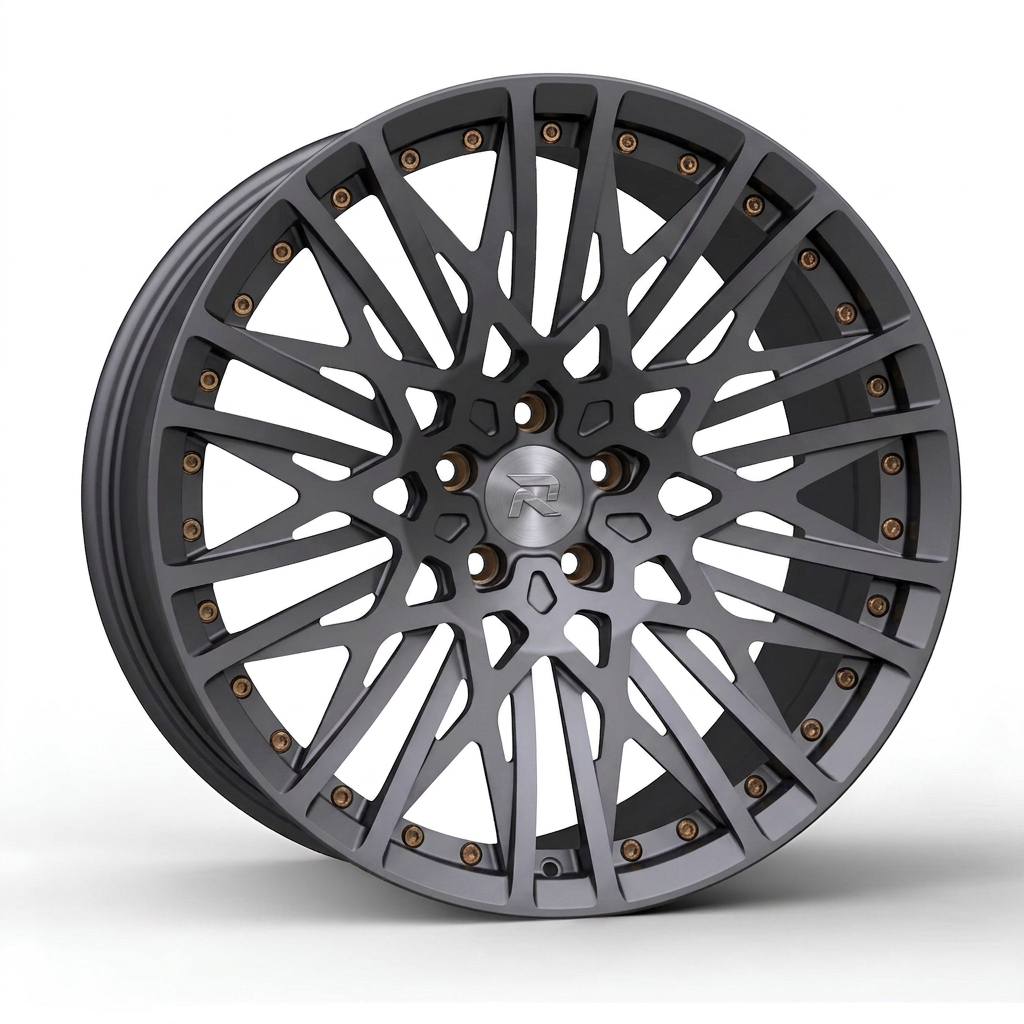 RZR CCVI forged wheel — Matte Anthracite / Bronze Hardware