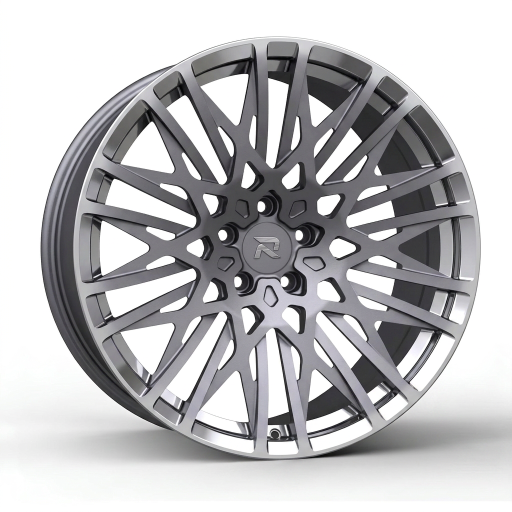 RZR CCVI forged wheel — Frozen Grey Matte / Polished Lip