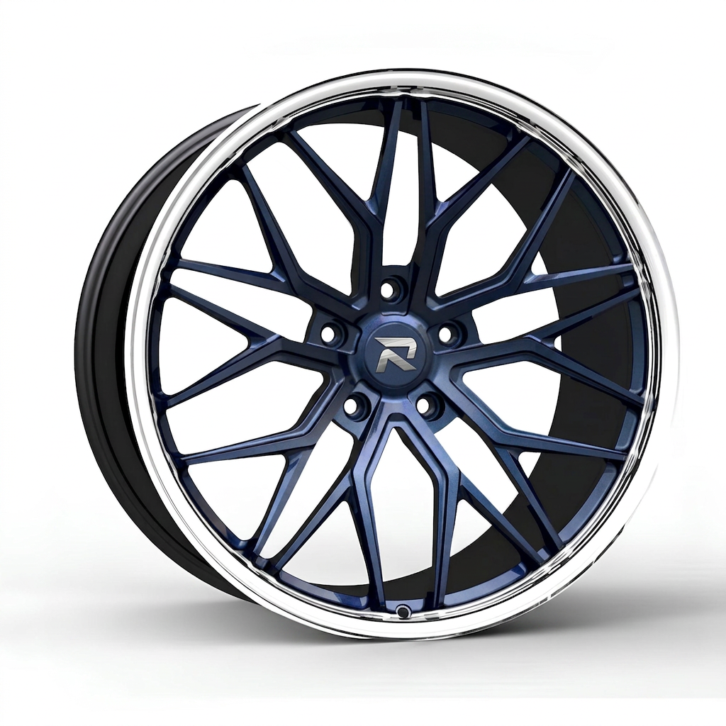 RZR CXXXI forged wheel — Midnight Blue Pearl / Polished Lip