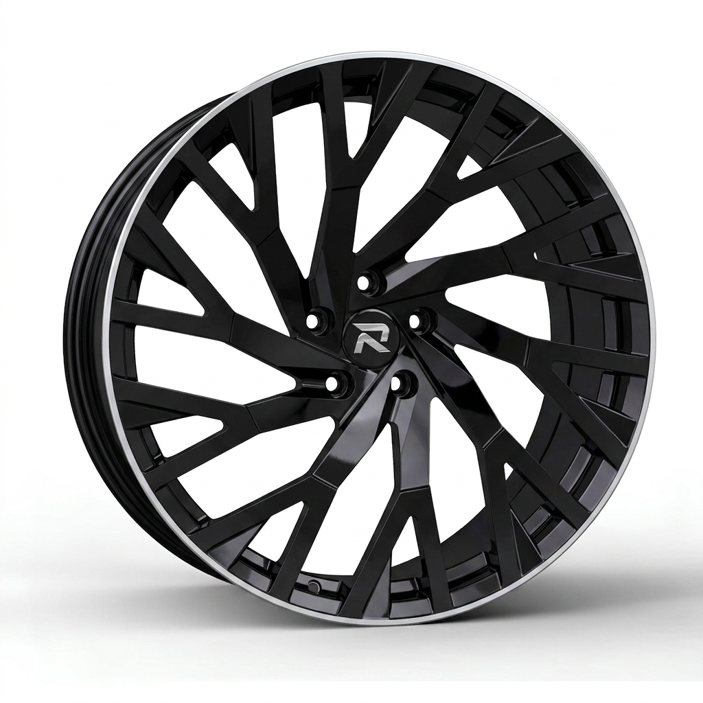 RZR CCV forged wheel — Gloss Black / Polished Lip