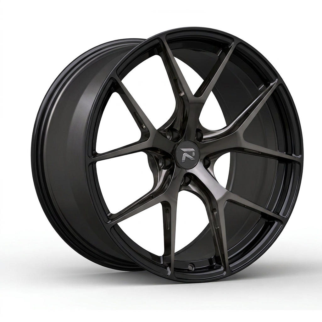 RZR CCI forged wheel — Smoked Chrome / Gloss Black