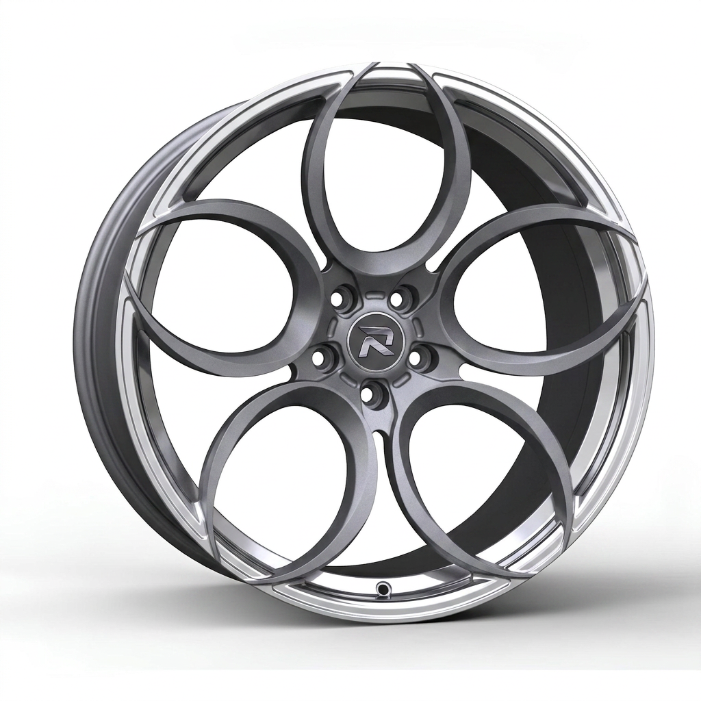 RZR CLXXXIX forged wheel — Frozen Grey Matte / Polished Lip