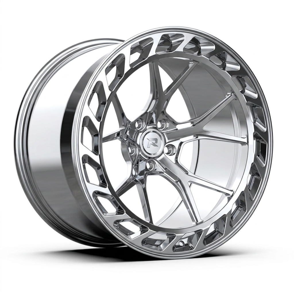 RZR CLXXXV forged wheel — Full Polished Chrome