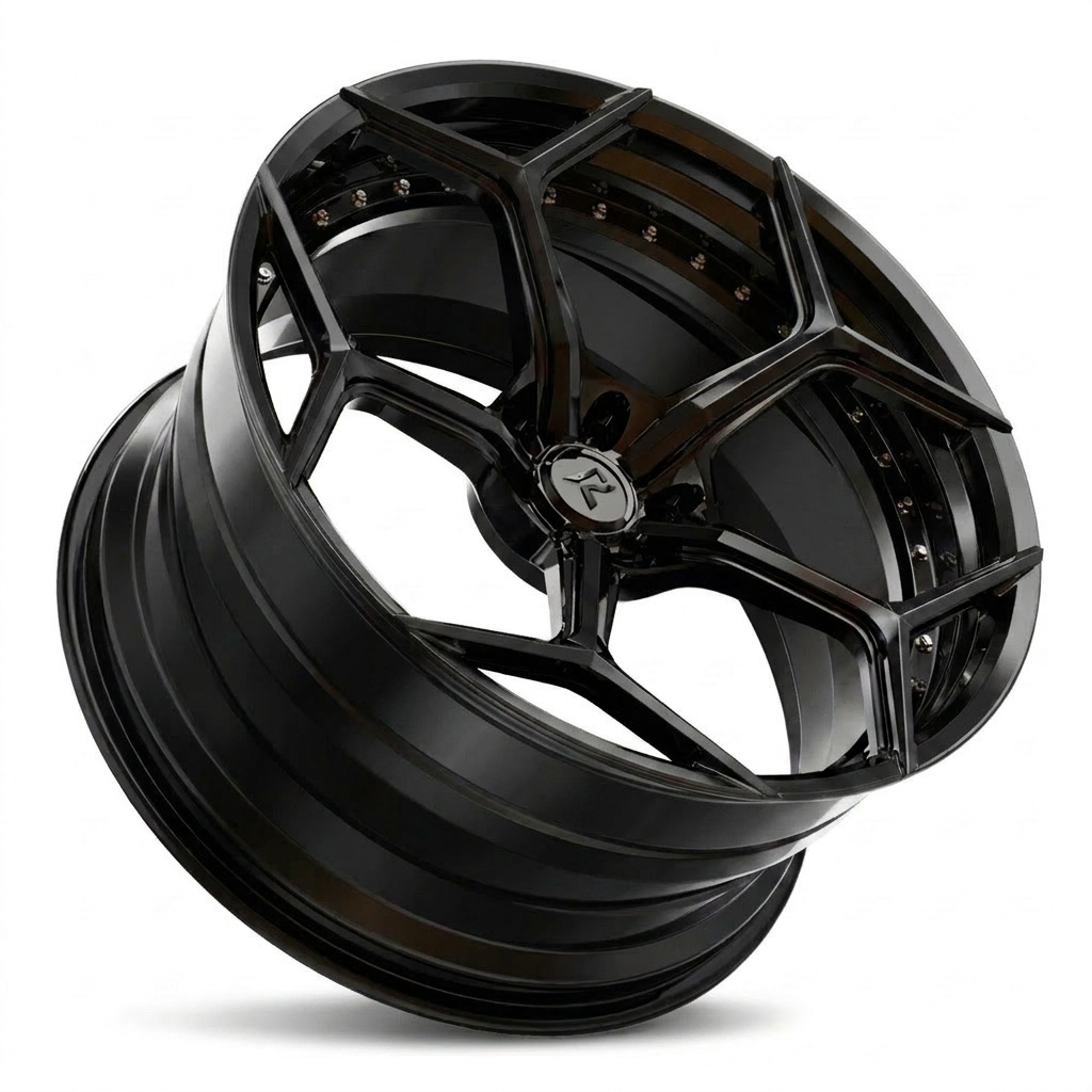 RZR VI forged wheel — Satin Black / Gloss Black Barrel