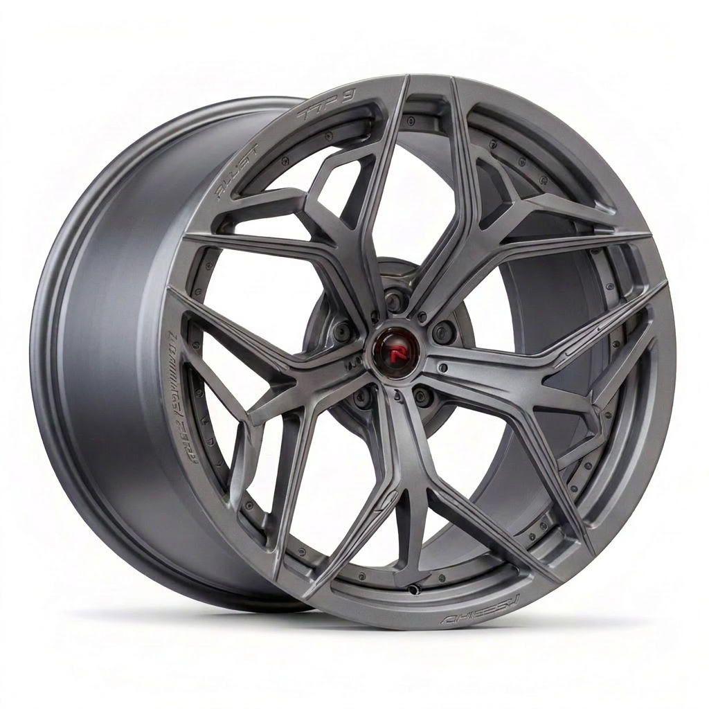 RZR XIII forged wheel — Brushed Titanium Grey