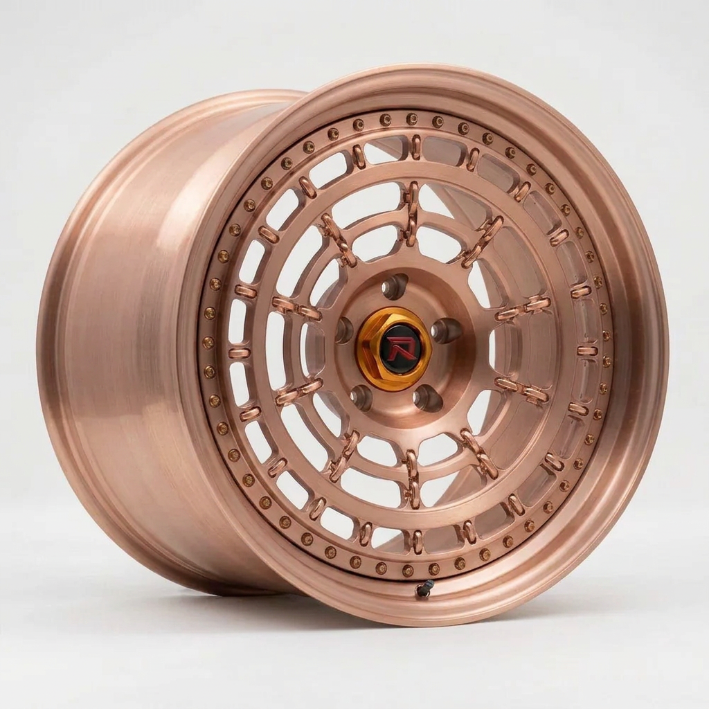 RZR XLII forged wheel — Brushed Rose Gold
