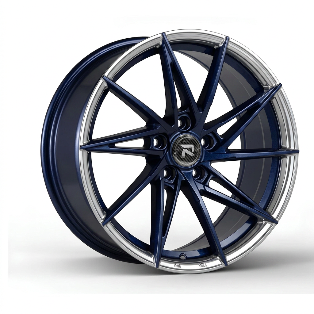 RZR CLXXXI forged wheel — Midnight Blue Pearl / Polished Lip