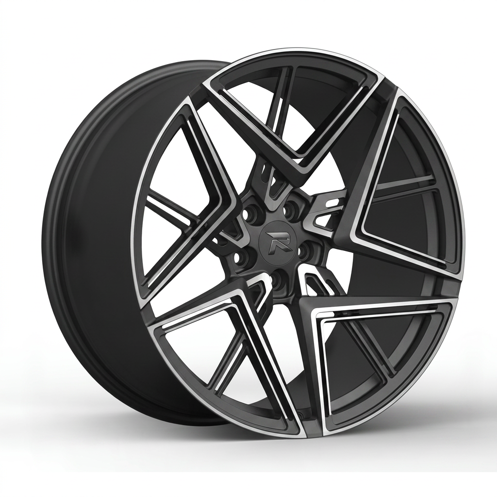 RZR CXXXII forged wheel — Matte Black / Milled Edges