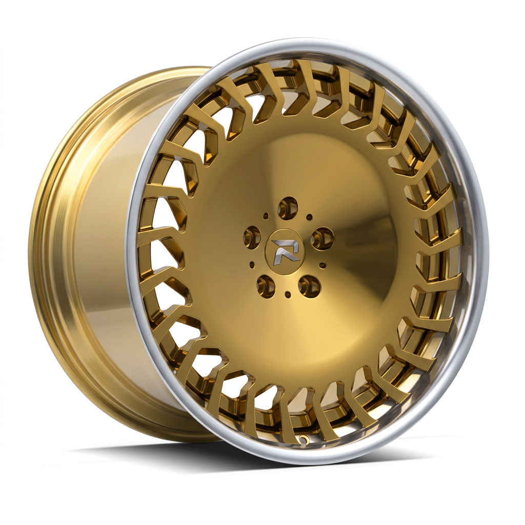 RZR CX forged wheel — Gloss Gold / Machined Lip