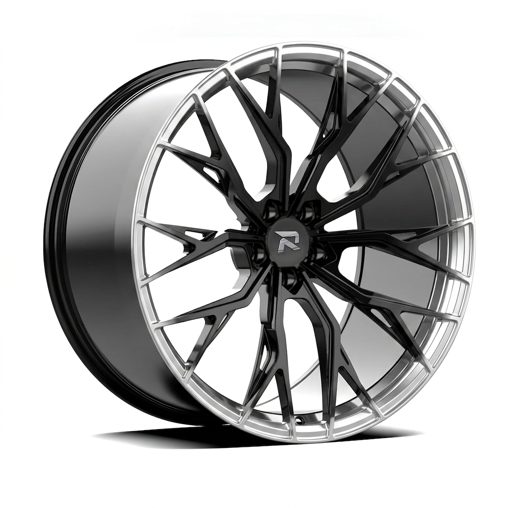 RZR CCII forged wheel — Gloss Black / Polished Lip