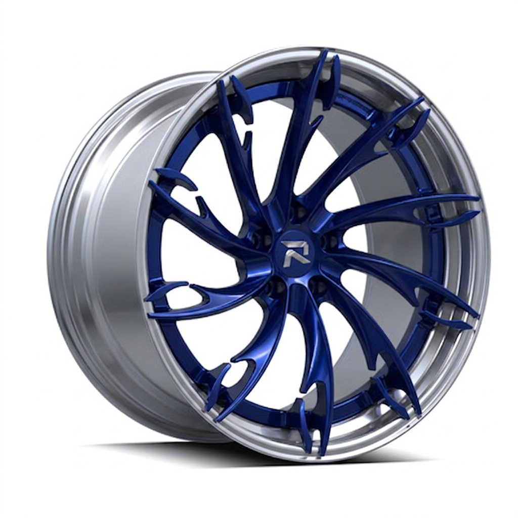 RZR CV forged wheel — Candy Blue / Polished Lip