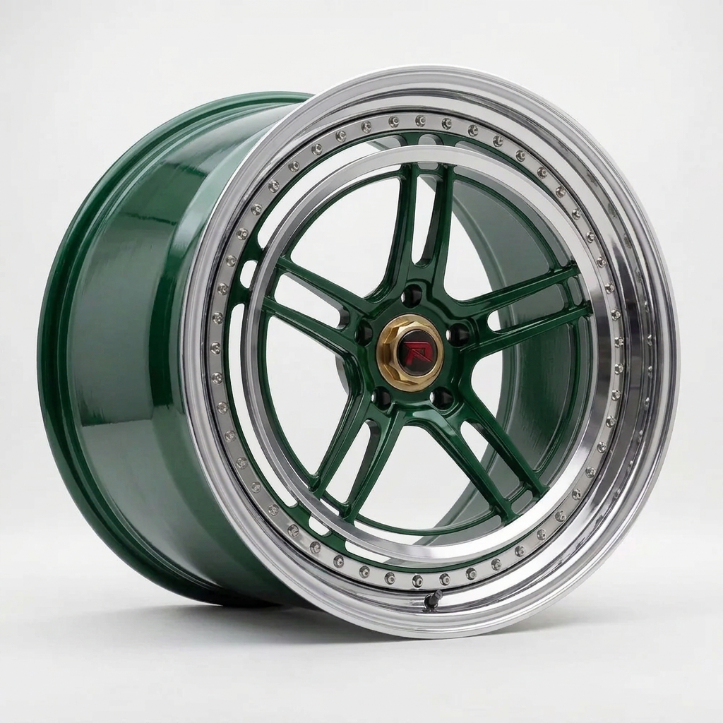 RZR LVII bespoke finish — British Racing Green / Polished Lip