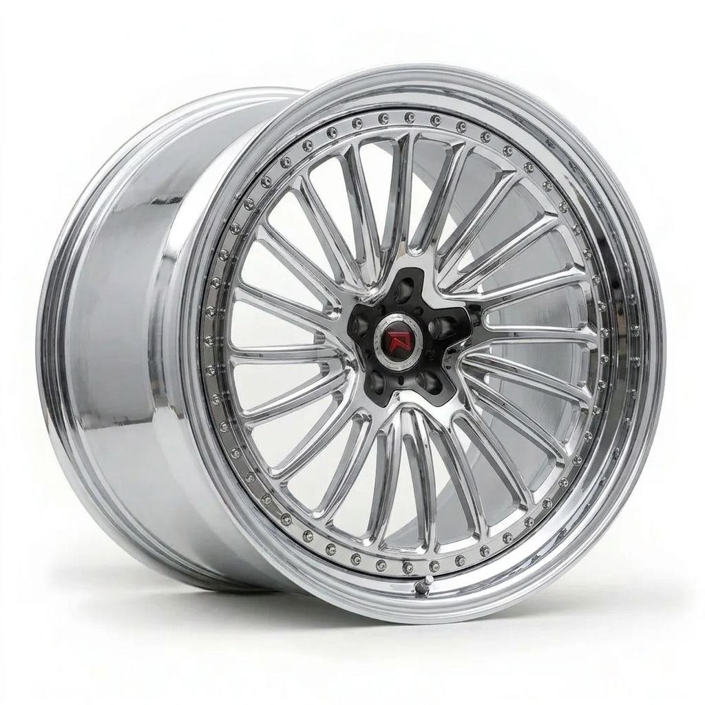 RZR XXV forged wheel — Full Polished Chrome