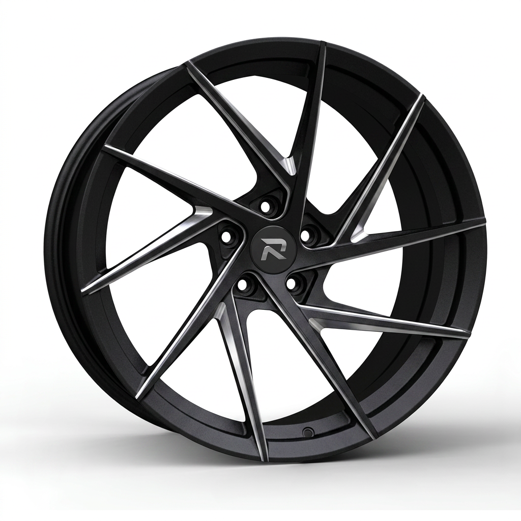 RZR CXI forged wheel — Matte Black / Milled Edges