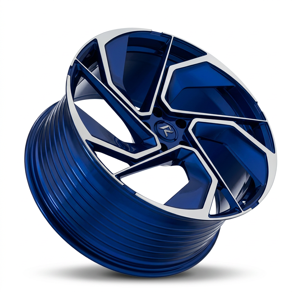 RZR LXXXI forged wheel — Candy Blue / Polished Lip