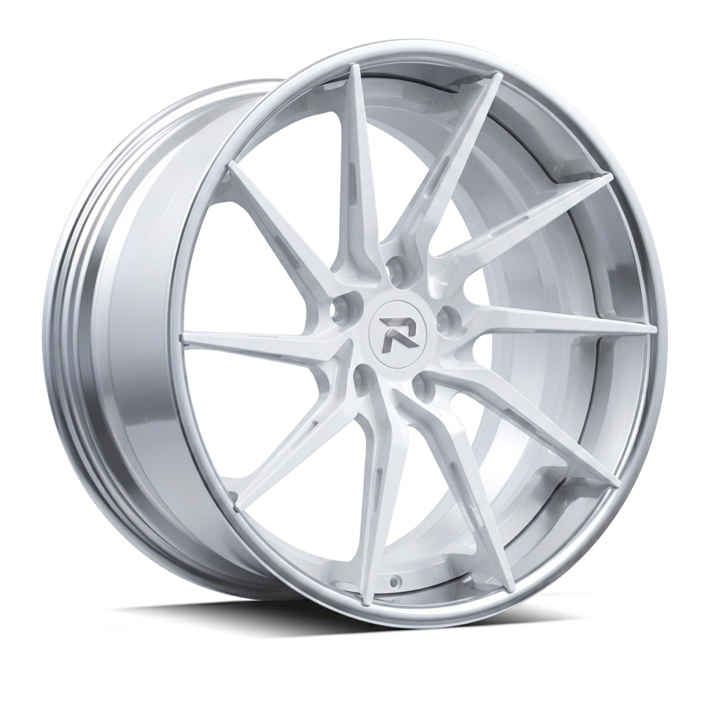 RZR XCIV forged wheel — Gloss White / Polished Lip