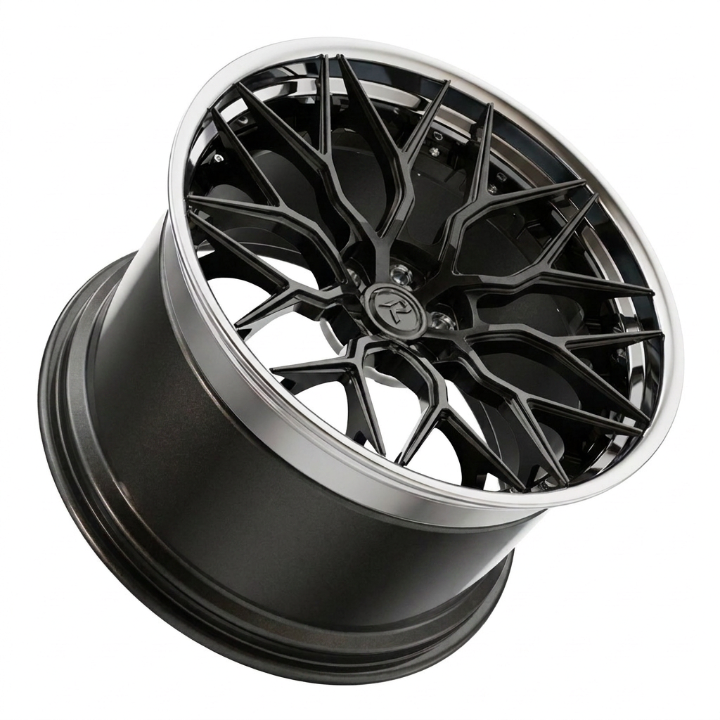 RZR I forged wheel — Gloss Black / Polished Lip